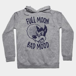 Full Moon Bad Mood (mono) Hoodie